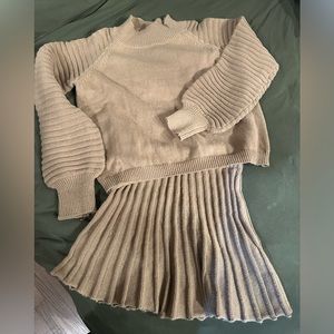 Sweater matching set - tan